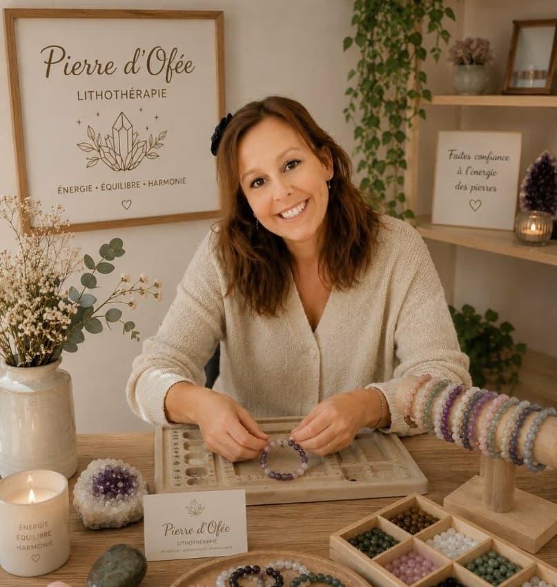 Atelier Pierre d'Ofée — bracelets en pierres naturelles et gravures sur bois de tilleul